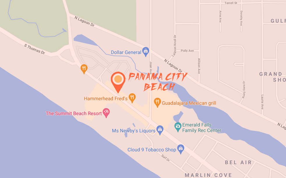 Panama City Beach Slingshot Map